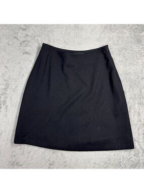 Vintage Regina Rubens Black A-Line Mini Skirt Sleek Classic Y2K Made in France
